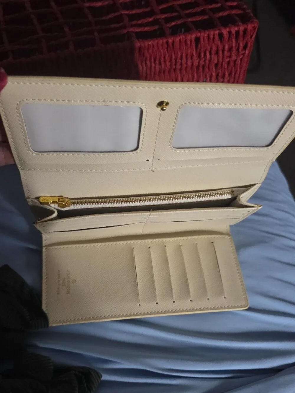 Louis Vuitton Damier Azur Canvas Wallet - Cream & Light Gray